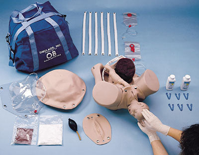 Obstetric childbirth simulator manikin